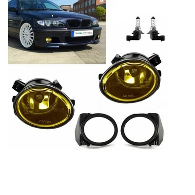 2x Nebelscheinwerfer Set für BMW E46 E39 M Paket Technik M3 M5 Klarglas Gelb+HB4 - Bild 1 von 4