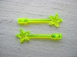 Lego MAGIC WAND Trans-Neon Green Fairy Belville Minifigure Accessory LOT of 2 - Picture 1 of 1
