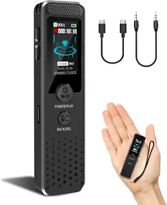 128GB Mini Digital Voice Recorder with 2159 Professional Noise Reduction and up - Picture 1 of 12