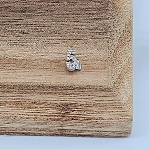 KEEP Collective "Pave Keepsake Number 5" Crystal Silver Sliding Charm - Picture 1 of 9