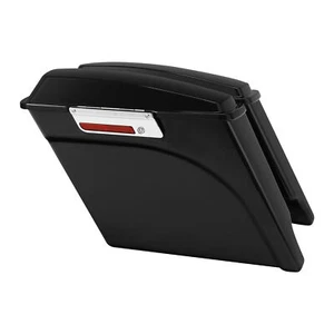 5" Vivid Black Stretched Saddlebags Fit For Harley Road King Street Glide 93-13 - Picture 1 of 11