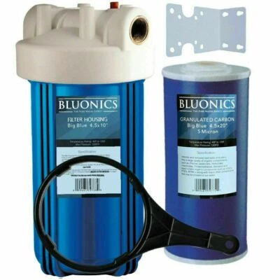 Bluonics 4.5 x 10" Whole House GAC Carbon Water Filter Purifier w/  Cartridge - Image 1 of 4