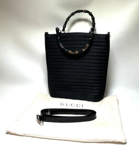 Gucci Black Nylon Bamboo Tote Style: 002-1998-0353 (WMP008657) - Picture 1 of 9