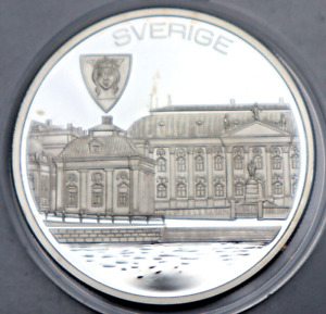 SCHWEDEN: 10 Euro 1996: RIDDARHUSET STOCKHOLM, 20 g 999 SILBER, 40 mm, PP, S44