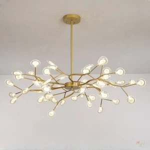 Branch Leaf Chandelier Kitchen Black Ceiling Light Dining room LED Pendant Lamp - Picture 1 of 23