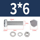 M3-M6 Nuts and Bolts Fully Threaded Hex Set Screws + Washers A2 Stainless Steel