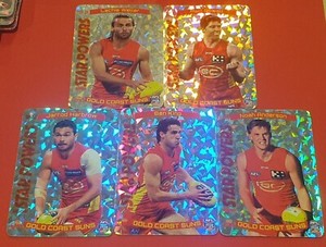 2021 Teamcoach Star Powers Gold Coast Suns 5 card Set - King, Weller, Rowell