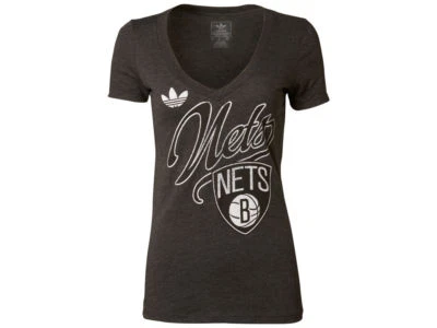 Women's Brooklyn Nets Black Adidas Fast Break NBA T-Shirt (Multiple Sizes) NWT - Image 1 of 4