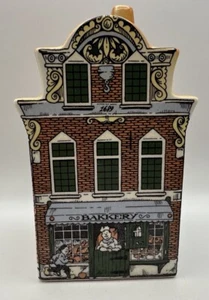 Vintage Bakery Piggy Bank Hand Painted Delft Blue Holland Souvenir - Picture 1 of 12