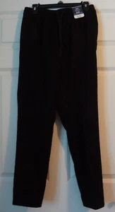 Men Pants Stretch Tie Waist Black Twill Joggers Size 28 X 30 New With Tags - Picture 1 of 5