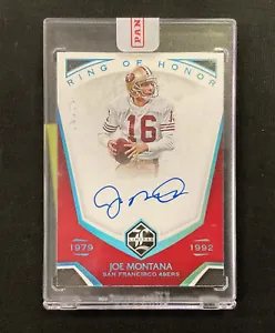 JOE MONTANA Ring of Honor Auto Platinum 1/1 49ers 2019 Panini Limited Football - Picture 1 of 3