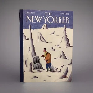 NEW YORKER MAGAZINE MARCH 1, 2021 "UNDER THE WEATHER " BENOIT VAN INNIS ARTIST - Picture 1 of 3