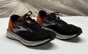 Brooks Ricochet Running Shoes Lightweight Black Orange Mens Sz 9 - Picture 1 of 6
