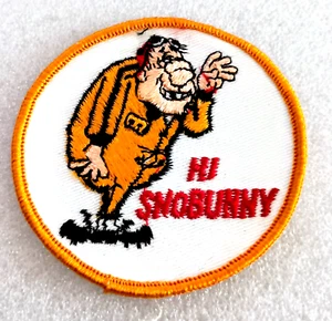 Hi Snobunny Campy Funny Creepy Old Man Hippie Jacket Hat Patch New NOS 1970s - Picture 1 of 3