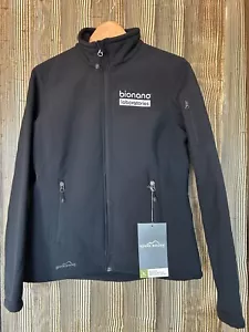 Eddie Bauer Women's Rugged Ripstop Softshell Jacket Bionano Logo Black Sz M NWT - Picture 1 of 13