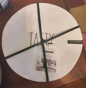 RAE DUNN Set of 4 DINNER PLATES TASTY 100% Melamine 10 1/2" NWT - Picture 1 of 6