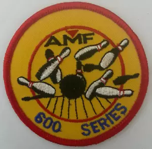 AMF 600 Series Club Bowling Patch Award Tuch Vintage Retro gelb bestickt - Bild 1 von 3