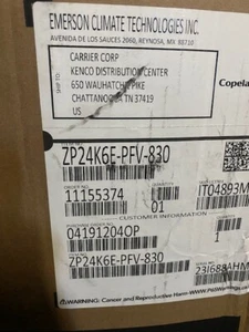 Copeland ZP24K6E-PFV-830 Single Phase Scroll Compressor Emerson (NEW) - Picture 1 of 1