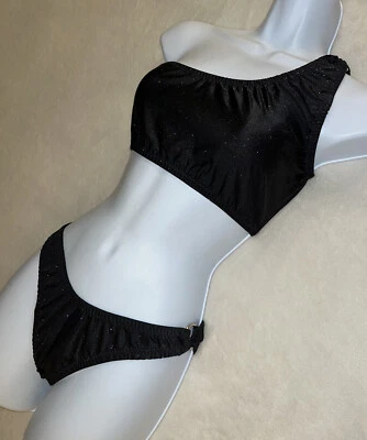 M/L Handmade Bikini / Rave / Festival Outfit One Shoulder Top Brazilian Bottom - Image 1 of 4