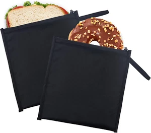 Reusable Sandwich Bags Set of 2, BPA Free Insulated Lunch Bag for Men Women, Com - Picture 1 of 12