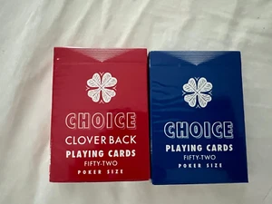 set of two choice playing cards v1 and v2 #v1 #clover back - Picture 1 of 2