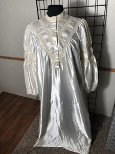 Vintage Lise Stevens Silk-like Size M Victorian Style Long Gown - Picture 1 of 11
