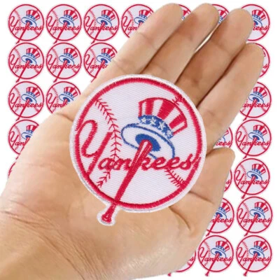 Wholesale New York Yankees Baseball Logo Size 2.6"x3.0" Iron On Patch Craft DIY - Image 1 of 4