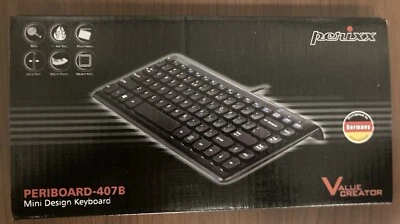 Perixx Periboard-407b Mini Design USB Keyboard - Image 1 of 4