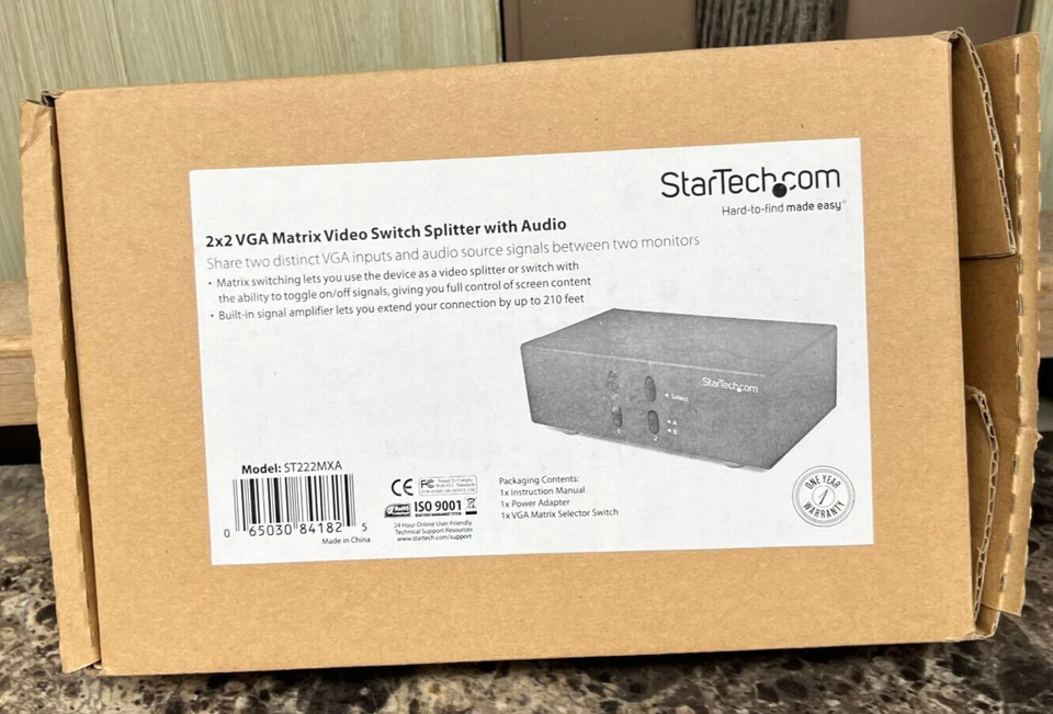 StarTech 2x2 VGA Matrix Video Switch Splitter W/ Audio ST222MXA - Image 1 of 4