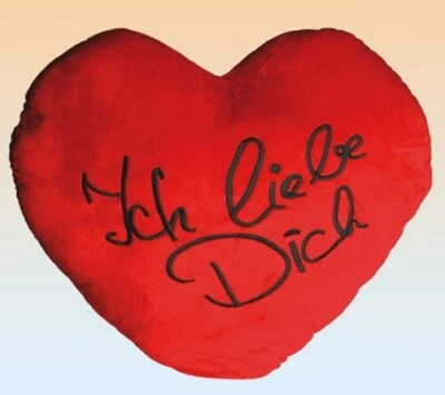 OUT OF THE BLUE XL Plüschherz Ich liebe Dich rot Herzkissen Herz Kissen love Valentinstag Plüsch