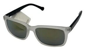 Converse Mens Black Crystal Plastic Rectangle Sunglass, Mirror Flash H062 - Picture 1 of 10
