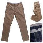 TOMMY HILFIGER Beige Cotton Drill Straight Leg Chino Trousers size 32 / 32