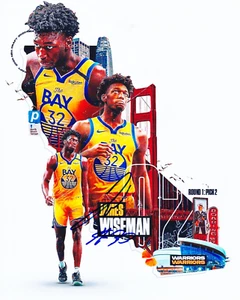 James Wiseman handsigniertes signed 8x10 Foto COA NBA Warriors Basketball - Bild 1 von 2