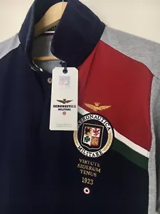 Aeronautica Militare Polo Shirt Air Force Flight In Cotton Size XL - Picture 1 of 7