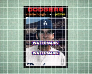 Charlie Hough Los Angeles Dodgers 1971 Style Custom Baseball Art Card - Picture 1 of 2
