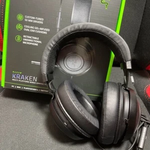 Razer Kraken 2019 Black Over the Ear Gaming Headsets Wired Used Japan Tested - Picture 1 of 3