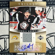 2006-07 Upper Deck Trilogy CHRIS DRURY Honorary Scripted Swatches /25 #HSS-CD