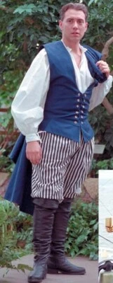 Reversible Renaissance Sailor/Pirate Vest in 4 colors in Small to 5XL Size - Image 1 of 2