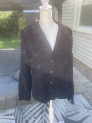 Blazer negro regular de pana para mujer St. John's Bay chaqueta elástica Foto 1 de 4