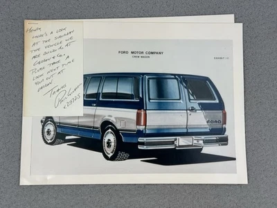 1970s Ford Motor Company Crew Wagon Concept Art Carron & Co Rare - Image 1 of 4