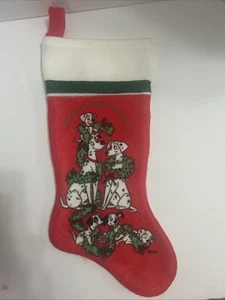 Vintage Felt Christmas Stocking Disney 101 Dalmatians 1990s EUC - Picture 1 of 8