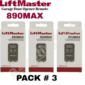 LiftMaster 890MAX 3-Button security Mini key chain Garage Door Opener Control - Picture 1 of 4