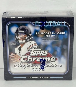 2024 Topps Chrome Football Sapphire Edition Box - Factory Sealed - Picture 1 of 2