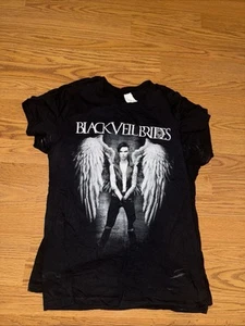 Camiseta Y2K EMO Velo Negro Novias Rock Gira de Conciertos Andy con Alas Negra Lg - Imagen 1 de 7