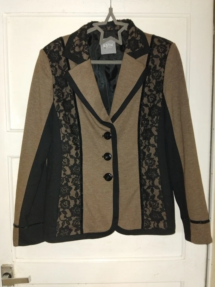 Ladies Brown Blazer With Lace Trim Size 16 From Kirsten KSTN - Image 1 of 2