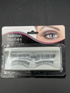 Pony Express Silver Tinsel Extra Long Self Adhesive Halloween False Eyelashes - Picture 1 of 3