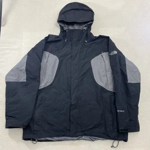 The North Face Jacket Mens XL Gray Black Hyvent Windbreaker Full Zip Hooded - Bild 1 von 18