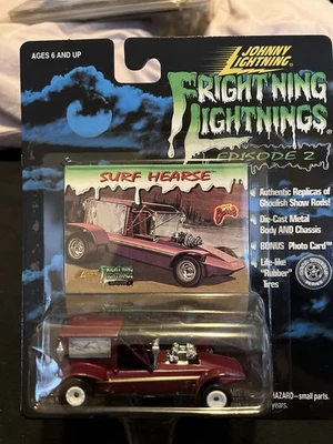 Johnny Lightning 1:64 Surf Hearse Fright'ning Lightnings EP 2 белая молния почти как новая - Изображение 1 из 4