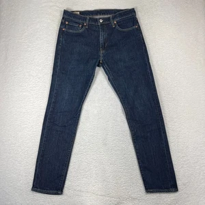 Levis 512 Premium Jeans Mens 33x32 (32.5x29) Blue Denim Stretch Taper Casual - Picture 1 of 12