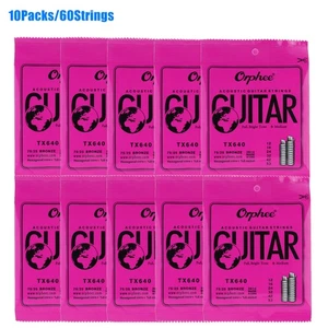 10 Sets Orphee TX640 Acoustic Guitar Strings .012-.053 Phosphor Bronze K8J6 - Picture 1 of 9